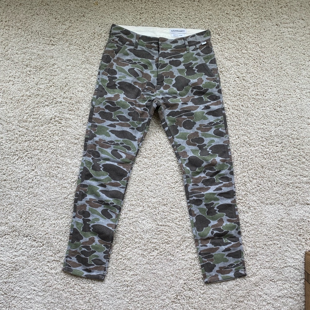 Carhartt WIP textile camo carpenter pants 34x32